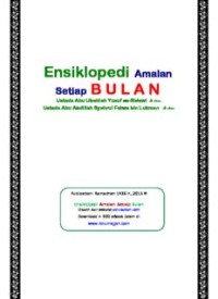 Ensiklopedi Amalan Setiap BULAN (E.H,E.A,E.P,E.M,E.T,E.B,E.G,E.U,E.K,E.I,E.E,E.S)