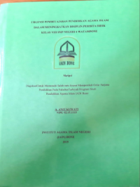 Urgensi Pembelajaran Pendidikan Agama Islam dalam Meningkatkan Disiplin Peserta Didik Kelas VIII SMP Negeri 4 Watampone