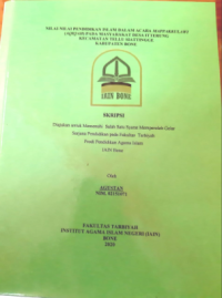 Nilai-Nilai Pendidikan Islam dalam Acara Mappakkulawi (Aqiqah) pada Masyarakat Desa Itterung Kecamatan Tellu Siattingge Kabupaten Bone