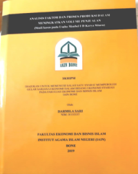 Analisis Faktor dan Proses Produksi dalam Meningkatkan Volume Penjualan (Studi Kasus Pada Usaha Meubel UD Karya Situru)