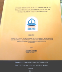 Analisis Relevansi Akad Salam Dengan Akad Pesanan Transaksi Jual Beli Pakaian Online di Desa Teamusu Kecamatan Ulaweng