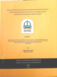 Pengaruh Pedagang Kaki Lima terhadap Penanggulangan Pengangguran di Kelurahan Macanang Kecamatan Tanete Riattang Barat Kabupaten Bone