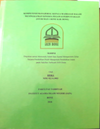 Kompetensi Manajerial Kepala Madrasah dalam Meningkatkan Kinerja Pegawai Perpustakaan (Studi MAN 1 Bone Kab. Bone)