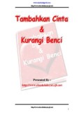 Tambahkan Cinta Kurangi Benci (E.H,E.A,E.P,E.M,E.T,E.B,E.G,E.U,E.K,E.I,E.E,E.S)